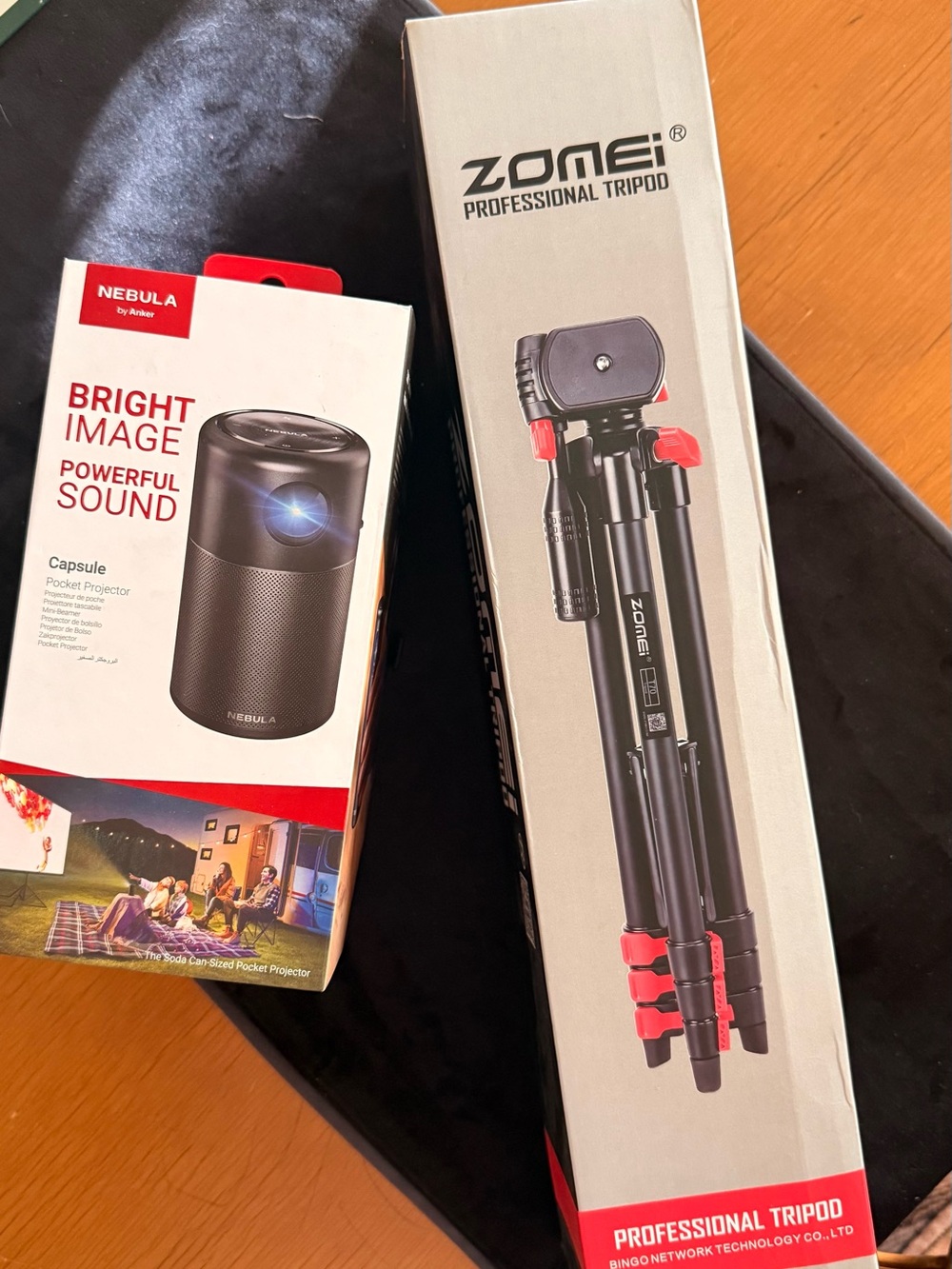 Portable Mini Projector Nebula Capsule w/ Tripod – Perfect for Movies Anywhere